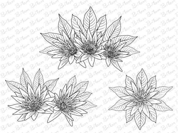 Download Flowers Line Art Arrangements - Arrangements Collection