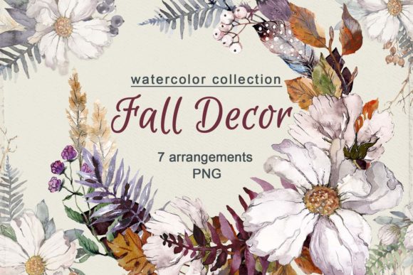 Download Watercolor Fall Decor Arrangements - Arrangements Collection