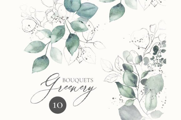 Download Watercolor Green Leaves Arrangements - Arrangements Collection